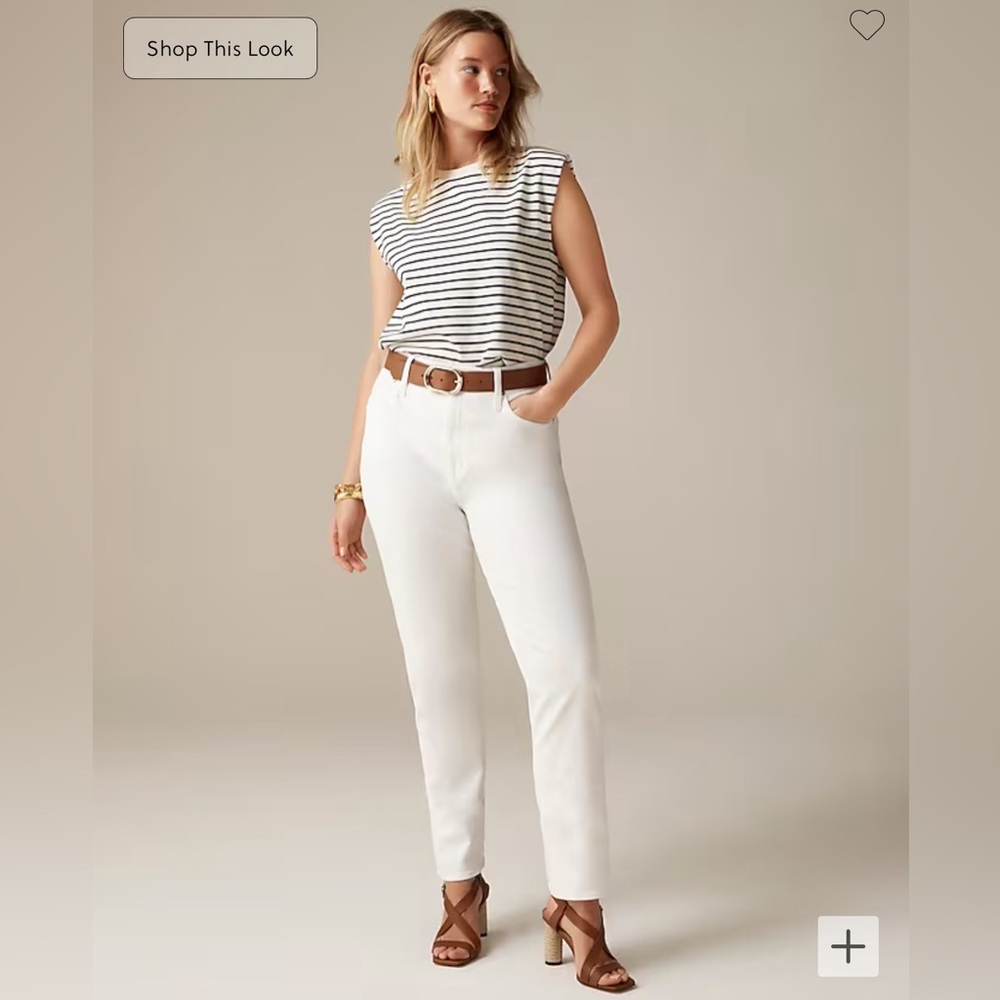 J. Crew Classic straight jean •size 28 •NWT •BX975 • white